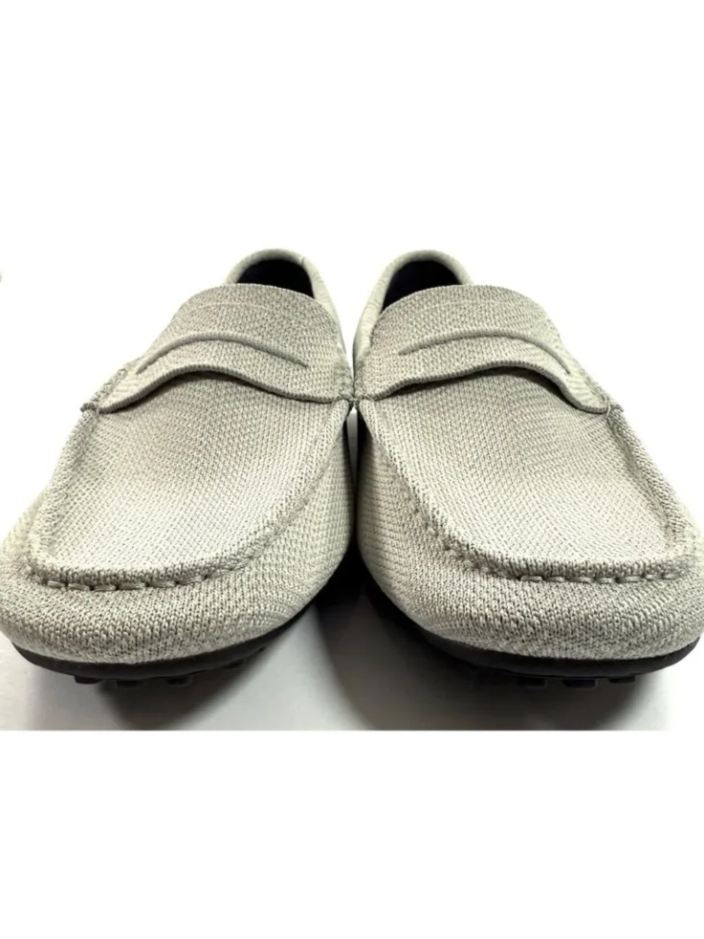 Rothys Mens Driving Loafer Size 13 Gray Herringbone Slip On Shoes Knit Driver
